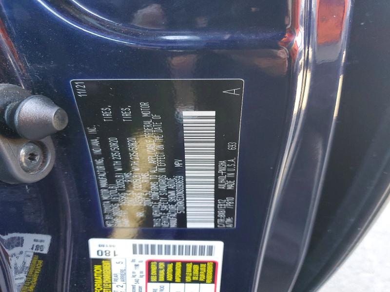 2022 Toyota Sienna მანქანა იყიდება აუქციონზე, vin: 5TDXRKEC0NS090659, აუქციონის ნომერი: 53262736