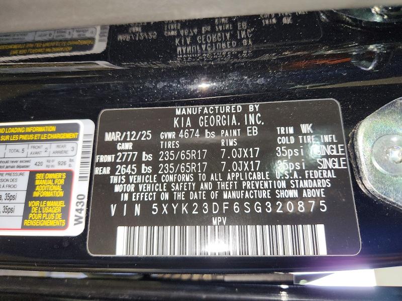 Aukcja sprzedaży 2025 Kia Sportage, vin: 5XYK23DF6SG320875, numer aukcji: 53156806
