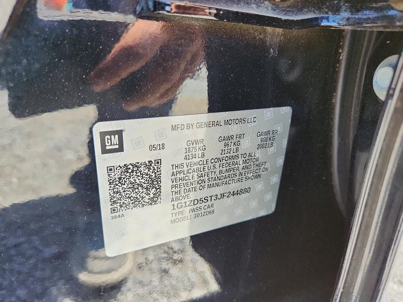 Продажа на аукционе авто 2018 Chevrolet Malibu, vin: 1G1ZD5ST3JF244880, номер лота: 53796056