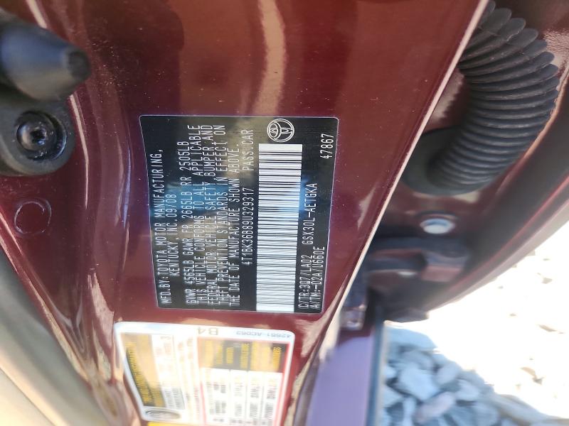 Aukcja sprzedaży 2009 Toyota Avalon, vin: 4T1BK36B89U329317, numer aukcji: 55421966