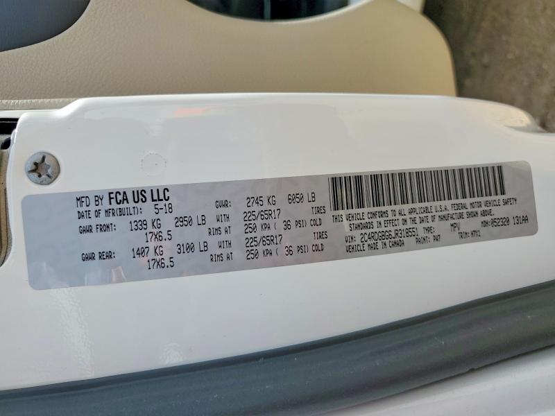 Auction sale of the 2018 Dodge Grand Caravan, vin: 2C4RDGBG6JR318551, lot number: 53173236
