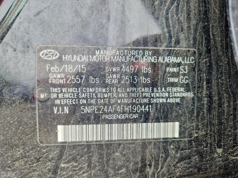 Продаж на аукціоні авто 2015 Hyundai Sonata, vin: 5NPE24AF4FH190441, номер лоту: 52580836