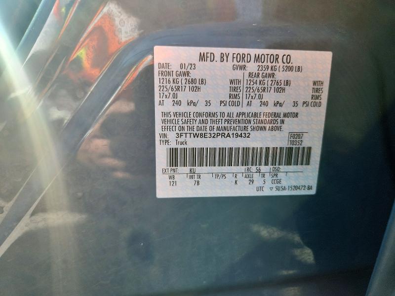 52151906 :رقم المزاد ، 3FTTW8E32PRA19432 vin ، 2023 Ford Maverick مزاد بيع