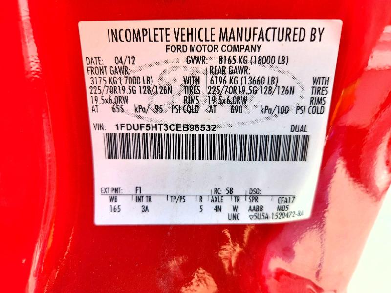 Продажа на аукционе авто 2012 Ford F550, vin: 1FDUF5HT3CEB96532, номер лота: 54161276