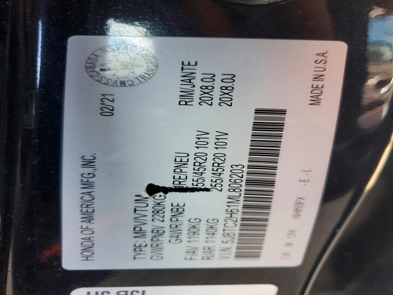 Aukcja sprzedaży 2021 Acura Rdx, vin: 5J8TC2H61ML806203, numer aukcji: 51137306