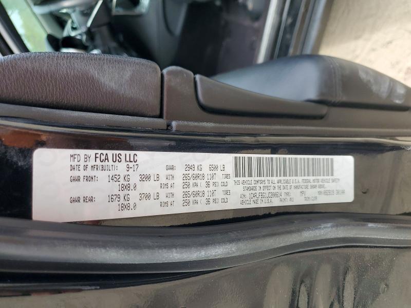 52210466 :رقم المزاد ، 1C4RJFBG1JC200614 vin ، 2018 Jeep Grand Cherokee مزاد بيع