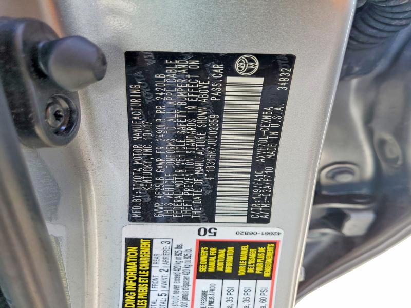 Продажа на аукционе авто 2018 Toyota Camry, vin: 4T1B31HK7JU002359, номер лота: 51335256