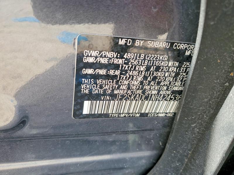 Продажа на аукционе авто 2022 Subaru Forester, vin: JF2SKADC1NH424536, номер лота: 52058276
