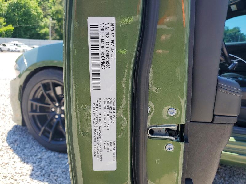 53243576 :رقم المزاد ، 2C3CDXGJ2MH678862 vin ، 2021 Dodge Charger مزاد بيع
