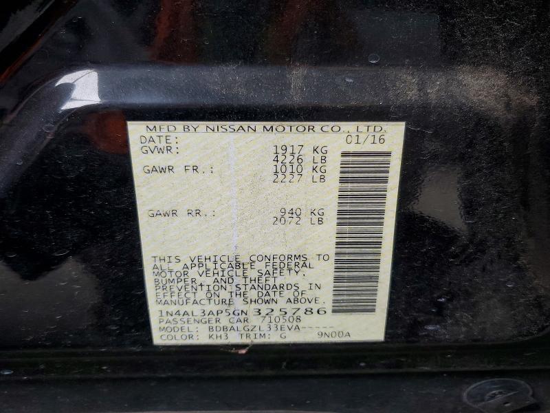 Aukcja sprzedaży 2016 Nissan Altima, vin: 1N4AL3AP5GN325786, numer aukcji: 54490766