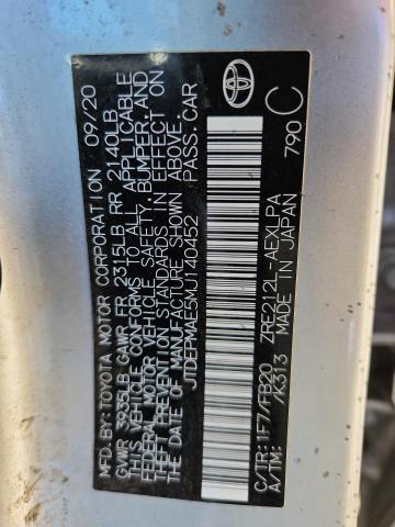 2021 Toyota Corolla მანქანა იყიდება აუქციონზე, vin: JTDEPMAE5MJ140452, აუქციონის ნომერი: 53616266