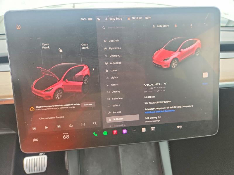 Продажа на аукционе авто 2022 Tesla Model Y, vin: 7SAYGDEE8NF371963, номер лота: 52576406