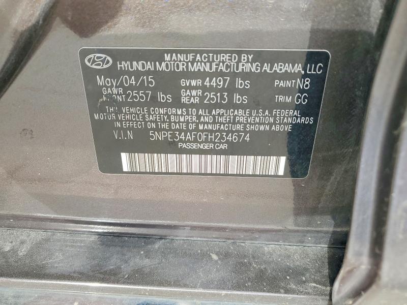 Aukcja sprzedaży 2015 Hyundai Sonata, vin: 5NPE34AF0FH234674, numer aukcji: 54174656
