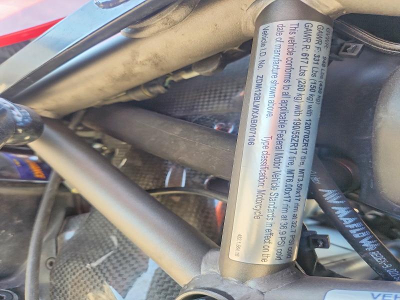Aukcja sprzedaży 2010 Ducati Multistrada, vin: ZDM12BLWXAB007106, numer aukcji: 52854166