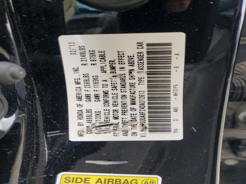Aukcja sprzedaży 2013 Acura Tl, vin: 19UUA8F24DA012613, numer aukcji: 55101756