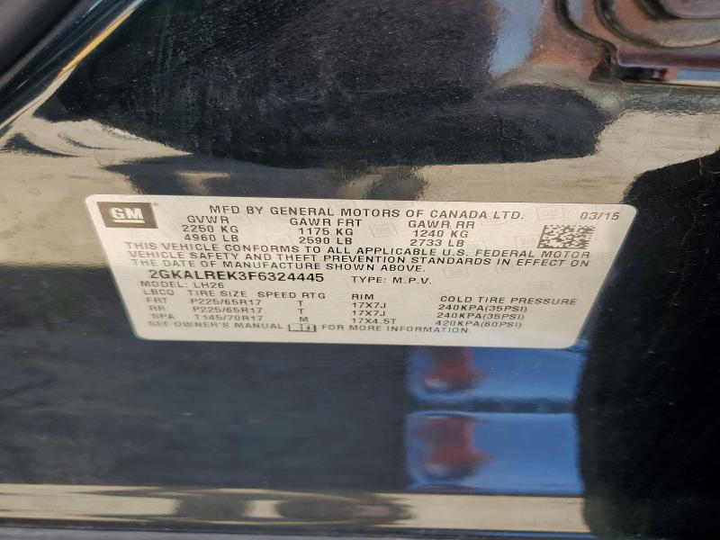 Aukcja sprzedaży 2015 Gmc Terrain, vin: 2GKALREK3F6324445, numer aukcji: 52845876