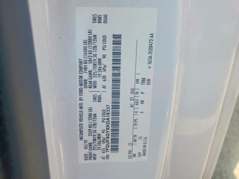 Aukcja sprzedaży 2019 Ford F450, vin: 1FDUF4GYXKDA18337, numer aukcji: 53456996