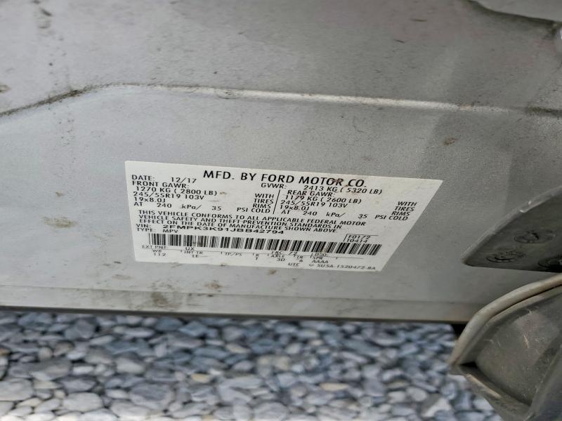 2018 Ford Edge მანქანა იყიდება აუქციონზე, vin: 2FMPK3K91JBB42794, აუქციონის ნომერი: 53788246