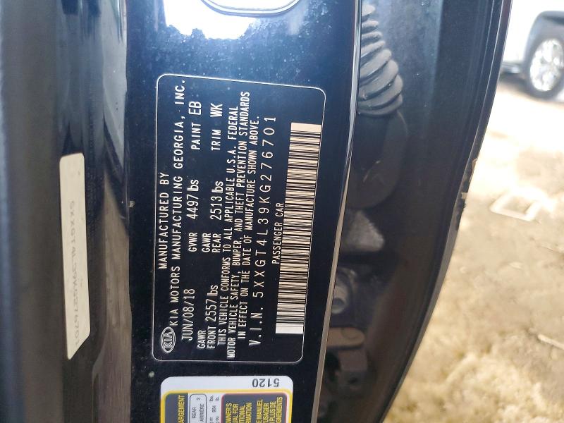 2019 Kia Optima მანქანა იყიდება აუქციონზე, vin: 5XXGT4L39KG276701, აუქციონის ნომერი: 51654426