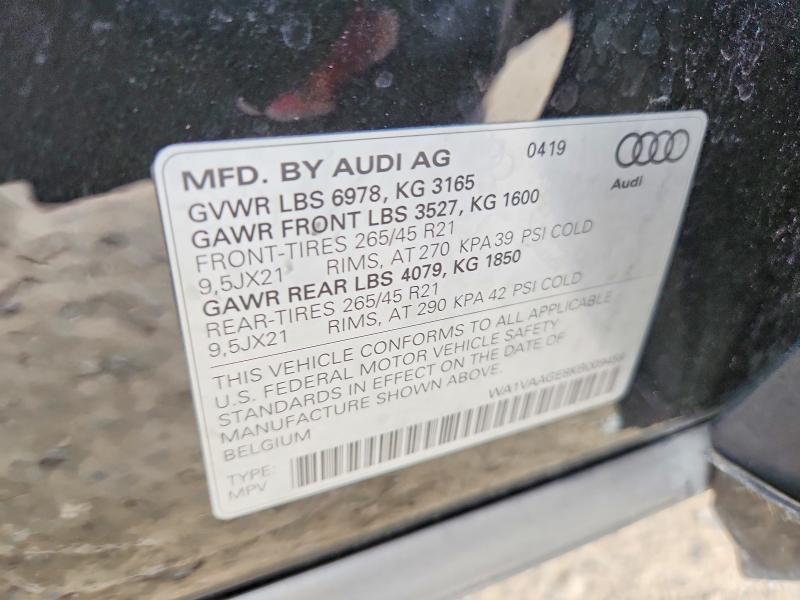 Aukcja sprzedaży 2019 Audi E-tron, vin: WA1VAAGE8KB009458, numer aukcji: 54624946