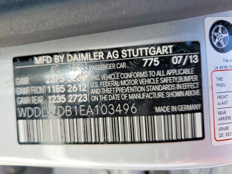 2014 Mercedes-benz Cls მანქანა იყიდება აუქციონზე, vin: WDDLJ7DB1EA103496, აუქციონის ნომერი: 51421416