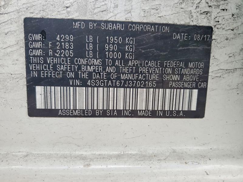 Продаж на аукціоні авто 2018 Subaru Impreza, vin: 4S3GTAT67J3702165, номер лоту: 52426706