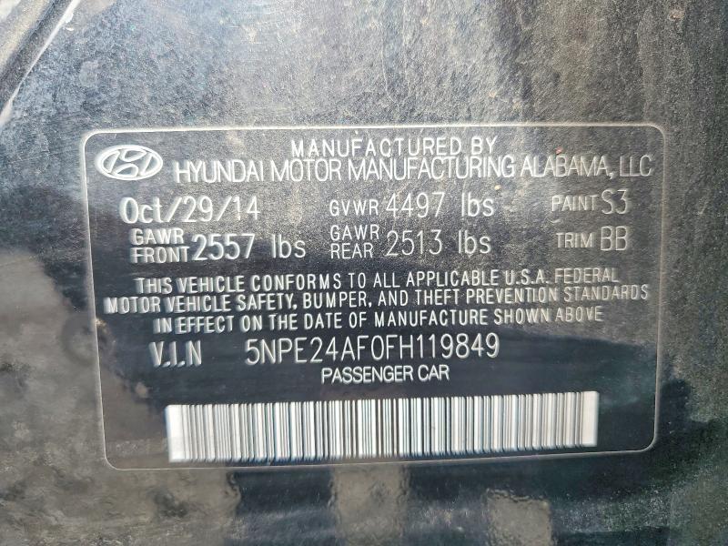 Продаж на аукціоні авто 2015 Hyundai Sonata, vin: 5NPE24AF0FH119849, номер лоту: 55183986