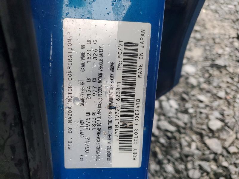 Продаж на аукціоні авто 2012 Mazda 3, vin: JM1BL1V72C1623811, номер лоту: 52122486