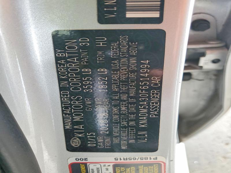 Продаж на аукціоні авто 2015 Kia Rio, vin: KNADM5A30F6514994, номер лоту: 52210326