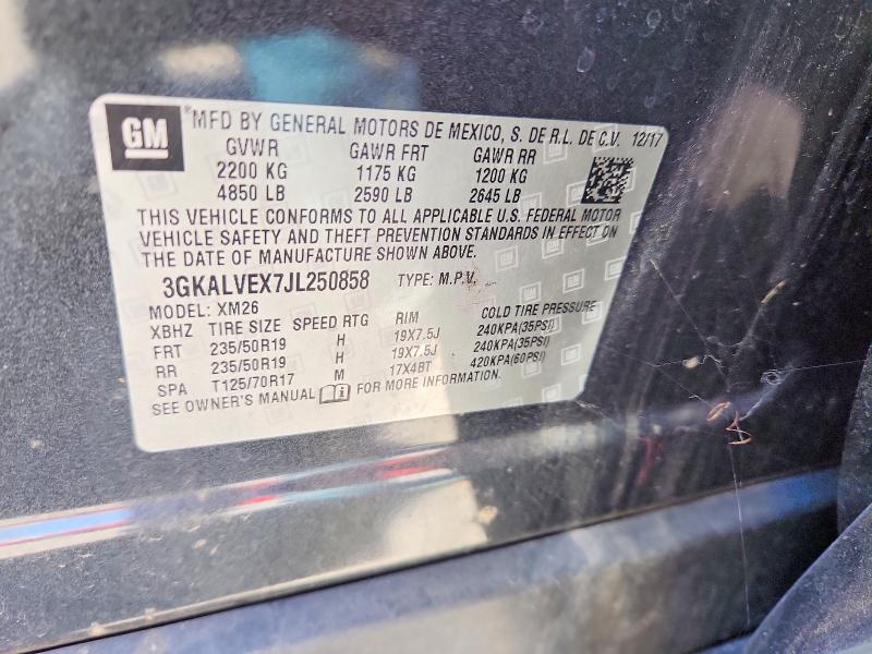 Aukcja sprzedaży 2018 Gmc Terrain, vin: 3GKALVEX7JL250858, numer aukcji: 52710186