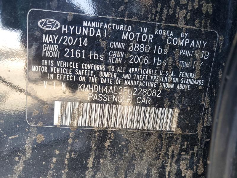 Продажа на аукционе авто 2015 Hyundai Elantra, vin: KMHDH4AE3FU228082, номер лота: 54122996