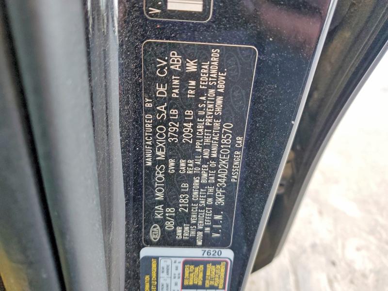 Продажа на аукционе авто 2019 Kia Forte, vin: 3KPF34AD2KE018570, номер лота: 53683436