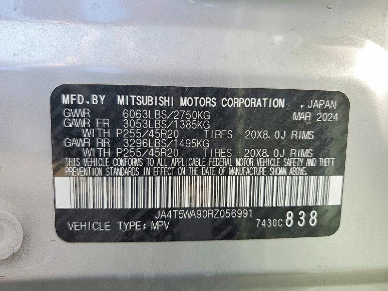 Aukcja sprzedaży 2024 Mitsubishi Outlander, vin: JA4T5WA90RZ056991, numer aukcji: 53168526