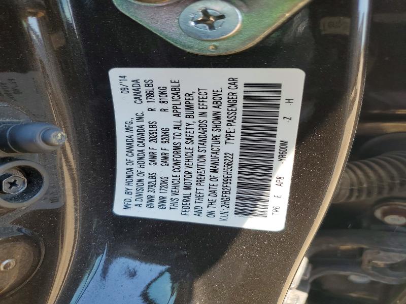 Aukcja sprzedaży 2014 Honda Civic, vin: 2HGFB2F99EH556222, numer aukcji: 54801576