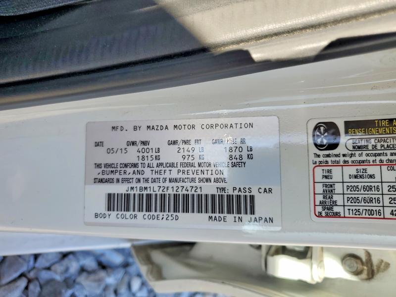 Aukcja sprzedaży 2015 Mazda 3, vin: JM1BM1L72F1274721, numer aukcji: 53233566