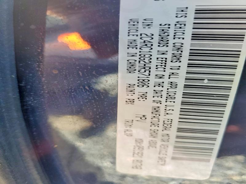 53723646 :رقم المزاد ، 2C4RC1GG2HR571806 vin ، 2017 Chrysler Pacifica مزاد بيع