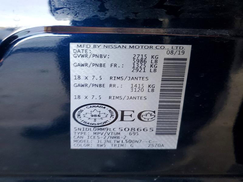 Продаж на аукціоні авто 2020 Infiniti Qx60, vin: 5N1DL0MM9LC508665, номер лоту: 53242716