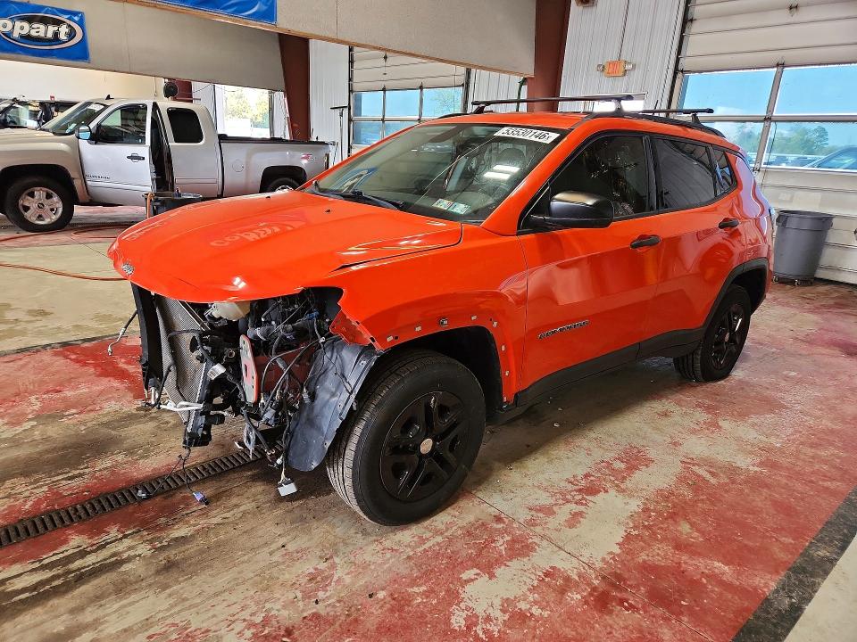 2018 Jeep Compass მანქანა იყიდება აუქციონზე, vin: 3C4NJDAB9JT126680, აუქციონის ნომერი: 53530146