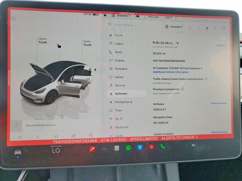 Aukcja sprzedaży 2025 Tesla Model Y, vin: 7SAYGDED9SF282468, numer aukcji: 53284426