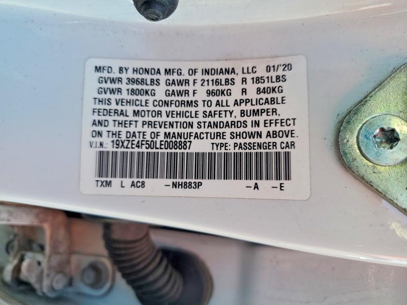 55567266 :رقم المزاد ، 19XZE4F50LE008887 vin ، 2020 Honda Insight مزاد بيع