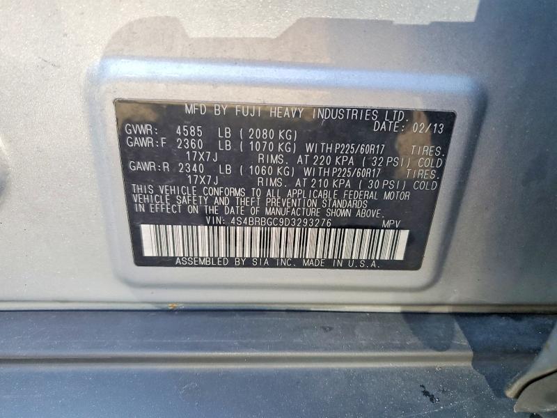 Aukcja sprzedaży 2013 Subaru Outback, vin: 4S4BRBGC9D3293276, numer aukcji: 54951466