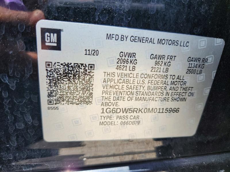 Aukcja sprzedaży 2021 Cadillac Ct5, vin: 1G6DW5RK0M0115966, numer aukcji: 52962196