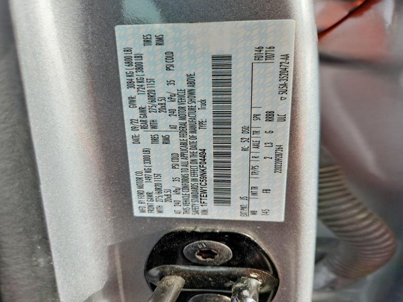 Aukcja sprzedaży 2022 Ford F150, vin: 1FTEW1C59NKF04494, numer aukcji: 52539076