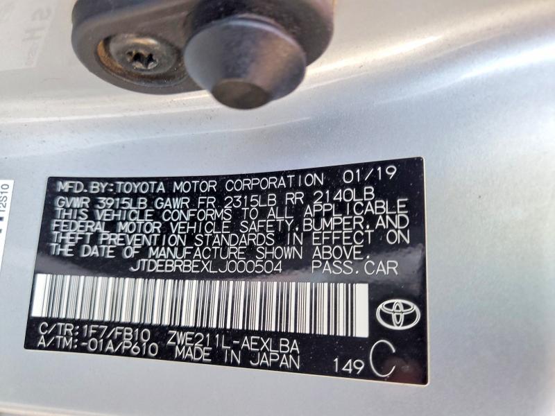 Продажа на аукционе авто 2020 Toyota Corolla, vin: JTDEBRBEXLJ000504, номер лота: 54170976
