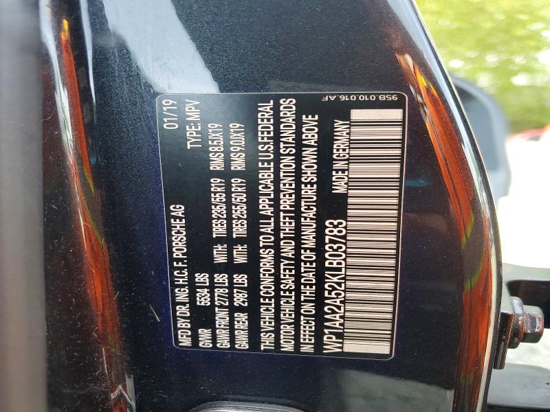 Продаж на аукціоні авто 2019 Porsche Macan, vin: WP1AA2A52KLB03783, номер лоту: 52035516