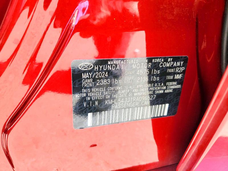 2024 Hyundai Sonata Hybrid მანქანა იყიდება აუქციონზე, vin: KMHL54JJ1RA096527, აუქციონის ნომერი: 52656246