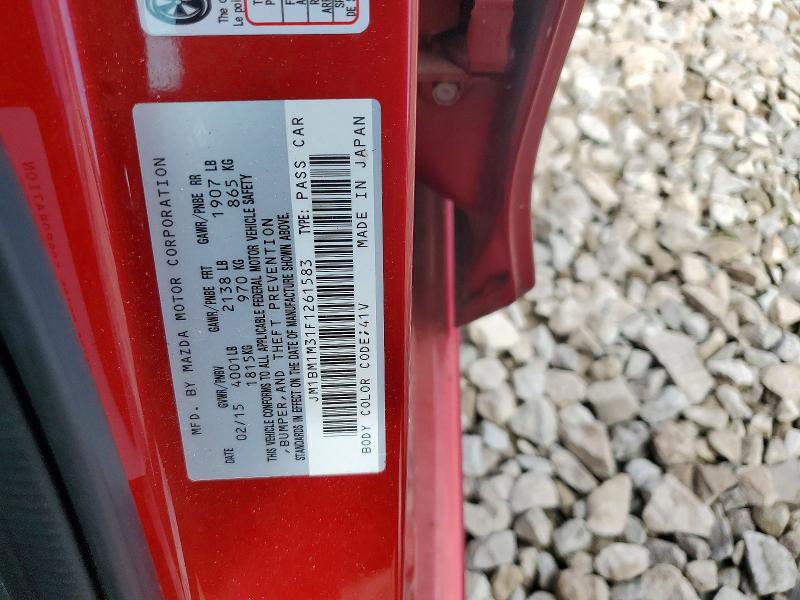 Aukcja sprzedaży 2015 Mazda 3, vin: JM1BM1M31F1261583, numer aukcji: 55149306