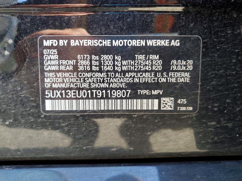 Aukcja sprzedaży 2026 Bmw X5, vin: 5UX13EU01T9119807, numer aukcji: 53431366