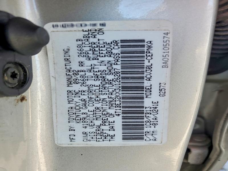 Aukcja sprzedaży 2003 Toyota Camry, vin: 4T1BE32KX3U126207, numer aukcji: 53567436
