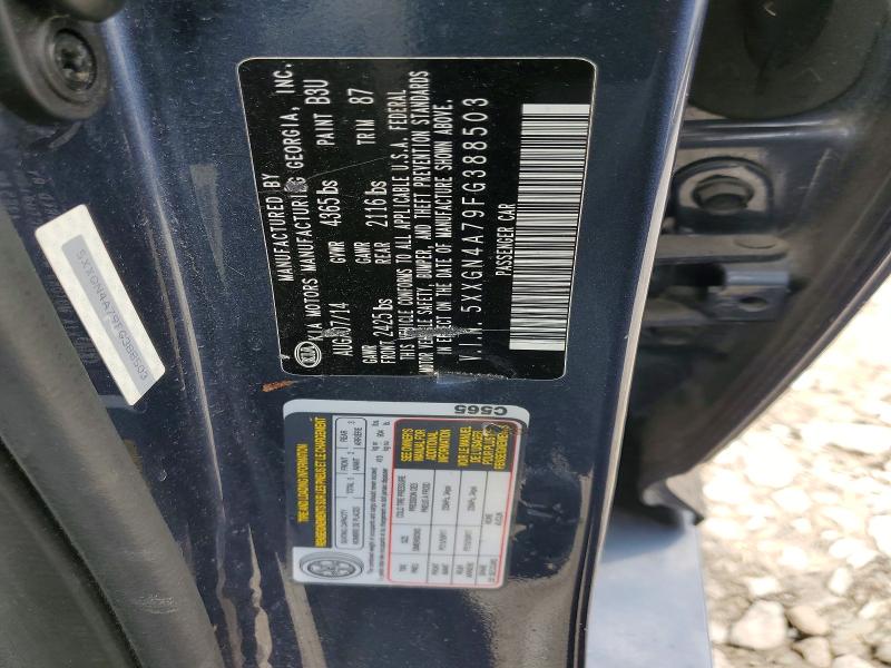 2015 Kia Optima მანქანა იყიდება აუქციონზე, vin: 5XXGN4A79FG388503, აუქციონის ნომერი: 52778536
